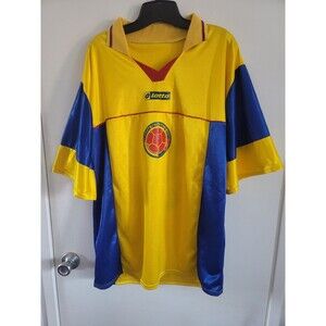 Lotto × Soccer Jersey Vintage Colombia soccer jersey size XL lotto yellow